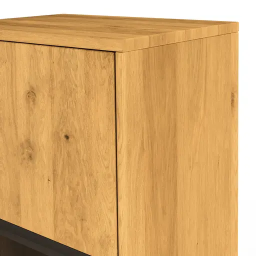 Wohnwand Savannah - Wildeiche massiv, natur geölt