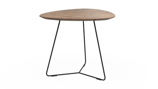 Ecktisch Fano - LBH ca. 59x50x50 cm, HPL Bronzefarben