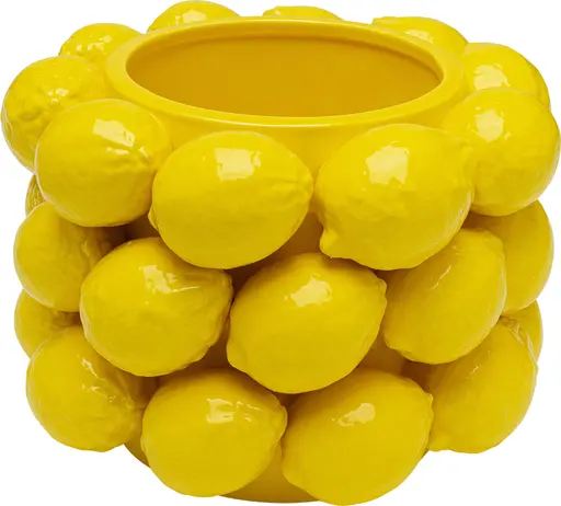 Vase- DH ca. 26x19 cm, Porzellan, Gelb