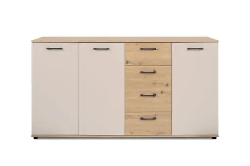 Sideboard- B ca. 160 cm, Eiche Dekor, Beige
