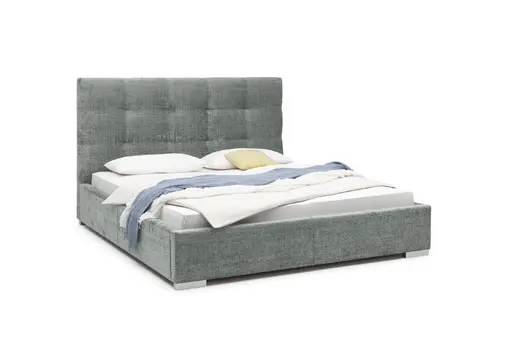 Bettgestell SANDRIN I- Liegefläche ca. 180x200 cm, Stoff, Grau, inkl. Lattenrost und Stauraum