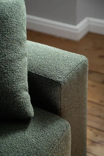 Sofa Nuoro - 3-Sitzer inkl. Schlaffunktion, Stoff, Olivgrün