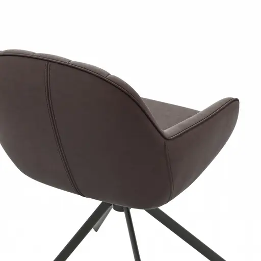 Polsterstuhl Dinner - Leder, Espresso