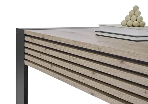 Couchtisch - LB ca. 108x60 cm, Artisan Eiche Nachbildung, Schwarz