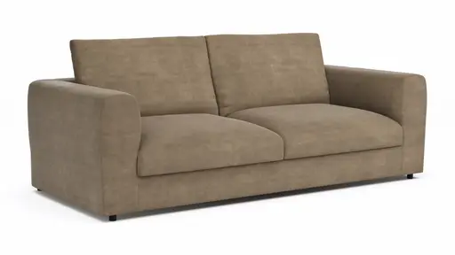 Sofa Stormy - 3-Sitzer, Stoff, Rauchbraun