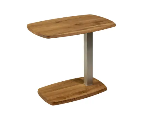 Beistelltisch - höhenverstellbar, LBH ca. 60x40x55 cm, Wildeiche massiv