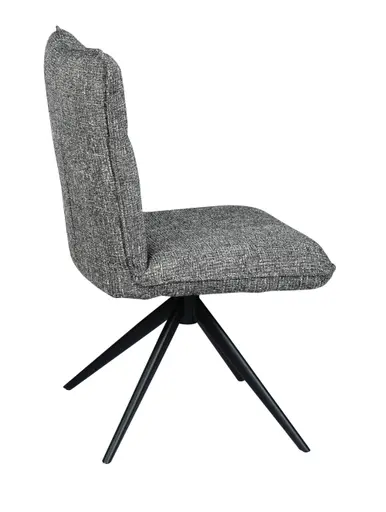 Stuhl MARCIA - drehbar, Stoff, Grau