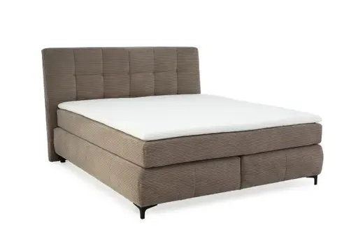 Boxspringbett- Liegefläche ca. 180x200 cm, Stoff, Taupe