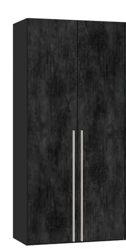 Drehtürenschrank JOIN IT- B ca. 101 cm., Schwarz, Graphit