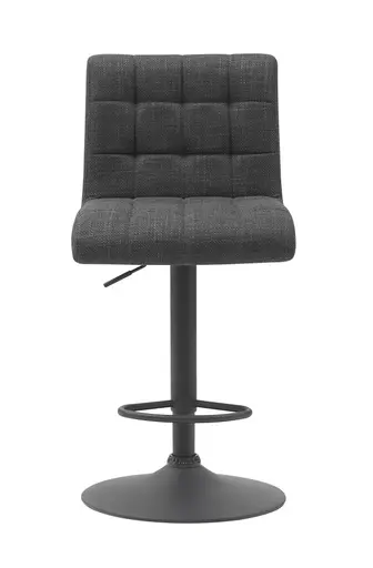 Barhocker - drehbar, höhenverstellbar, Stoff, Anthrazit