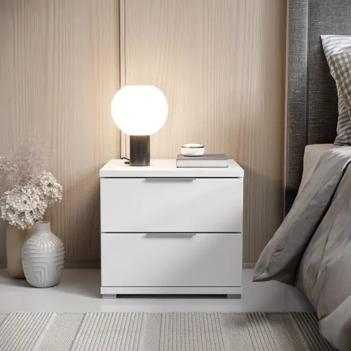 Nachtkommode- Weiß