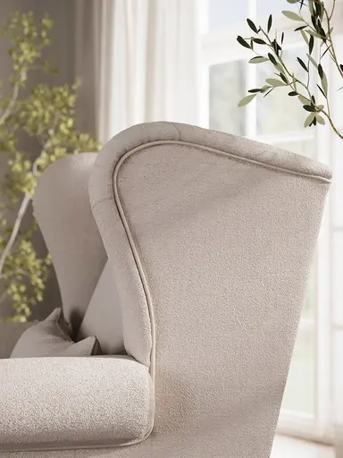 Sessel Mapleton - Stoff, Creme