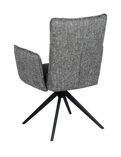 Armlehnstuhl MARCIA - drehbar, Stoff, Grau