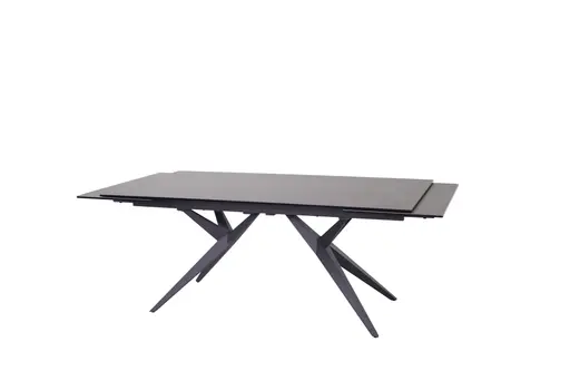 Esstisch MICHELA - ausziehbar, LB ca. 180x95 cm, Glaskeramik, Dunkelgrau
