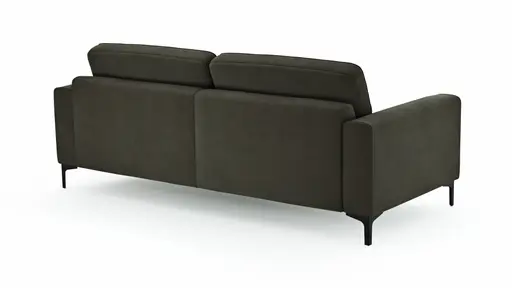 Sofa Oviedo - 3-Sitzer, Stoff, Braungrün