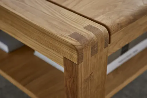 Couchtisch Cartago Soft - BHT ca. 90x45x90 cm, Wildeiche massiv, natur geölt