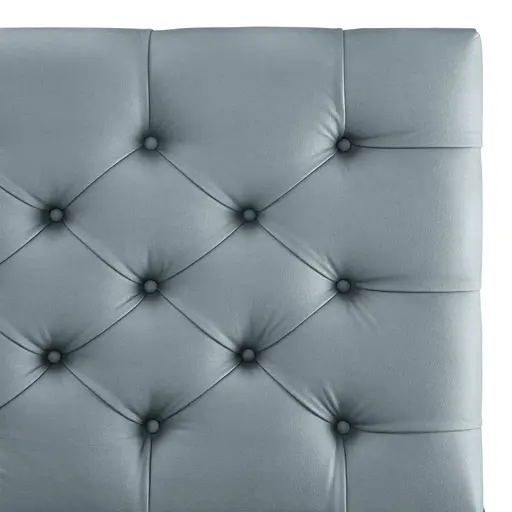 Boxspringbett SANDRIN E- Liegefläche ca. 200x200 cm, Stoff, Graublau, inkl. Stauraum und Fußteil