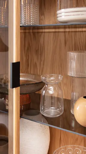 Wohnwand Elara - Eiche massiv, legno geölt