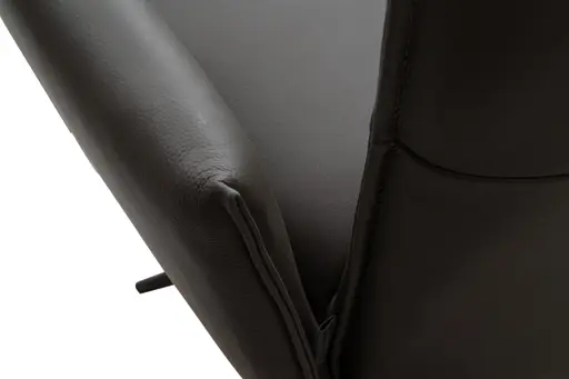 Armlehnstuhl MARCELLA - drehbar, Leder, Dunkelbraun