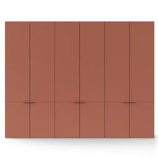 Drehtürenschrank Matera - BTH ca. 301x60x235 cm, Lack Matt, Pfirsich