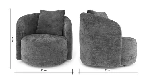 Drehsessel Valdis - Stoff, Navy