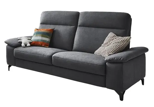 Sofa - 3-Sitzer, Stoff, Grau