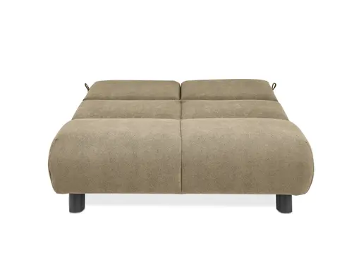 Faltsofa EBBY - 2-Sitzer ohne Armlehne, 140 cm inkl. Schlaffunktion, Stoff, Braun