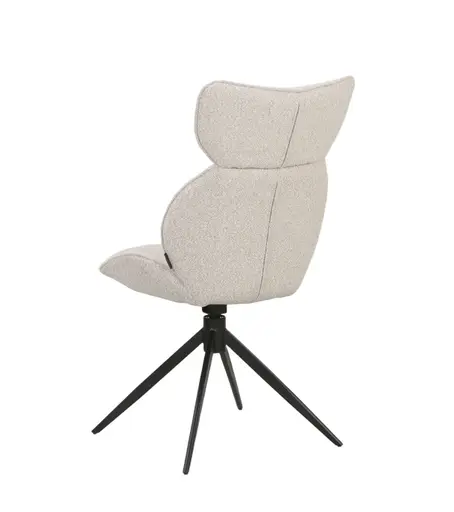 Stuhl MIRNA - drehbar, Stoff, Beige