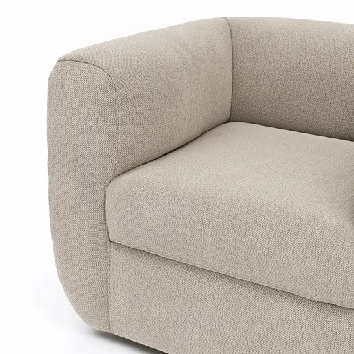 Sessel Stormy - drehbar, Stoff, Creme