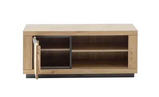 TV-Lowboard - B ca. 122 cm, Wildeiche massiv geölt