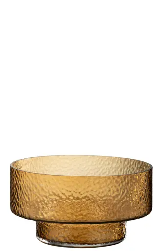 Deko-Schale - DH ca. 28x15 cm, Bernsteinfarbig