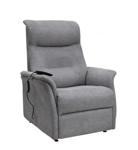 TV-Sessel MARCIO - Aufstehhilfe, Relaxfunktion, Stoff, Hellgrau