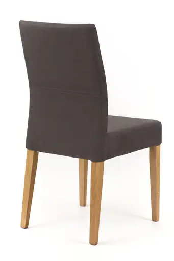 Stuhl - Stoff, dunkelbraun, Eiche massiv