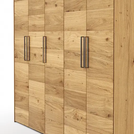 Drehtürenschrank Colorado - B ca. 256 cm, Wildeichefurnier natur