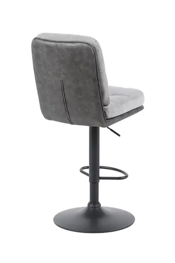 Barhocker - drehbar, höhenverstellbar, Microfaser, Grau, Vintage Anthrazit