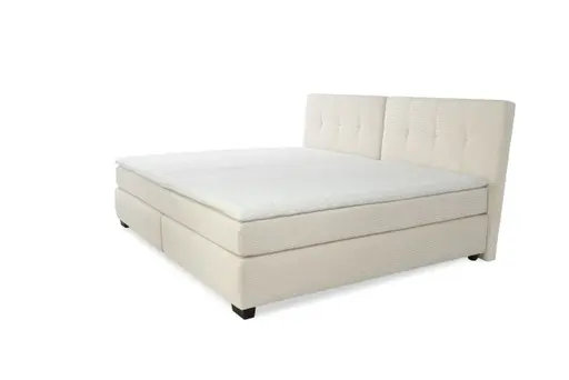 Boxspringbett JILA- Ligefläche ca. 240x200 cm, Stoff, Beige