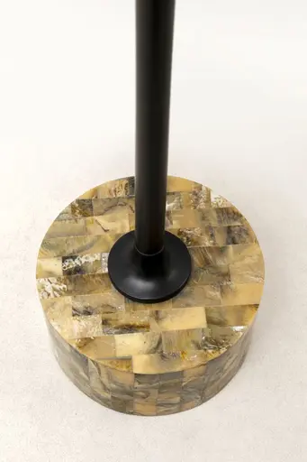 Beistelltisch- DH ca. 25x50 cm, Mosaic, Gold, Metall, Schwarz