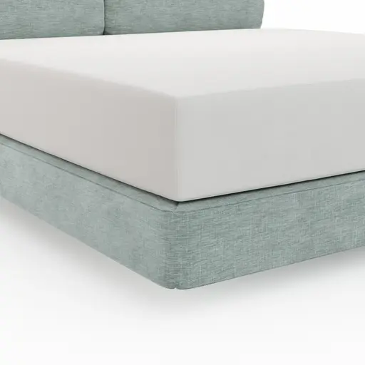 Boxspringbett Alpin - Liegefläche ca. 180x200 cm, Stoff, Graugrün