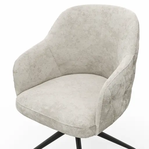 Stuhl Litchfield - drehbar und höhenverstellbar, Stoff, Hellgrau