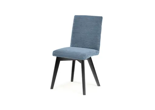 Stuhl SITTING TOGETHER_A- Stoff, Blau, Buche, Schwarz