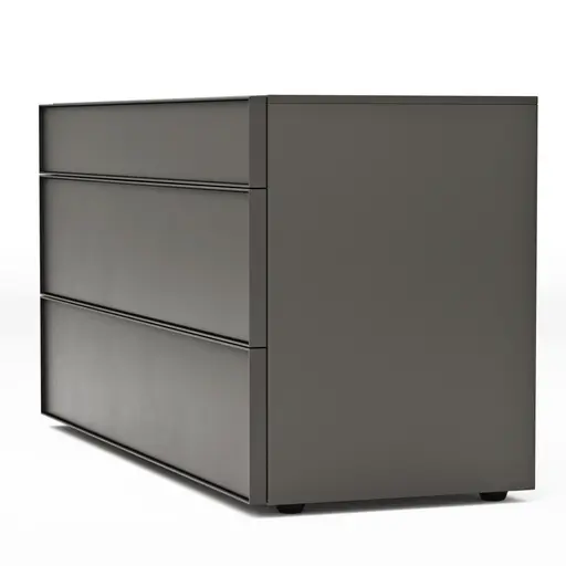 Kommode Loretto - BHT ca. 135x70x53 cm, Lack matt, Anthrazit