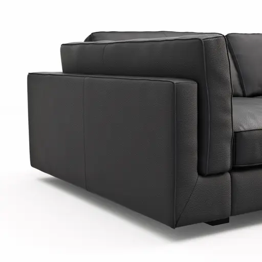 Sofa Aprino 3 - 3,5-Sitzer XXL, Dickleder, Schwarz, Armlehne Kissen