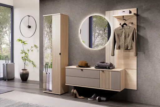 Garderobenpaneel - B ca. 70 cm, Riva Eiche Nachbildung