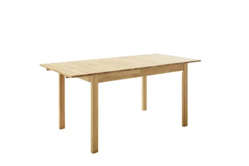 Esstisch - ausziehbar, LB ca. 125x80 cm, Wildeiche massiv geölt