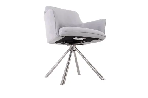 Armlehnstuhl MIREIA - drehbar, Stoff, Hellgrau