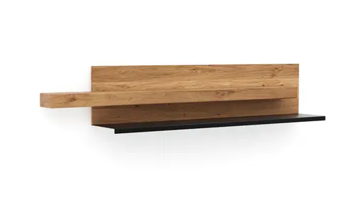 TV-Hängeelement Blackpool - Eiche massiv, Metall schwarz