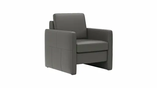 Sessel Arima - Leder, Anthrazit