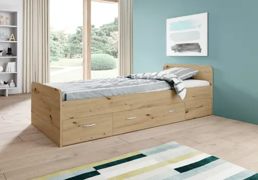 Kojenbett - Liegefläche ca. 90x200 cm, Artisan Eiche Nachbildung