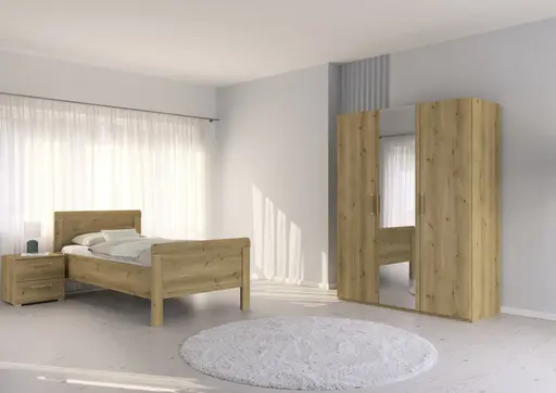 Stollenbett - Liegefläche ca. 100x200 cm, Asteiche Dekor