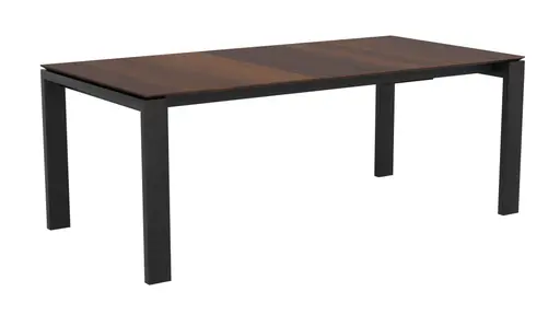 Esstisch 3400 - ausziehbar, LB ca. 200x100 cm, Nussbaum massiv